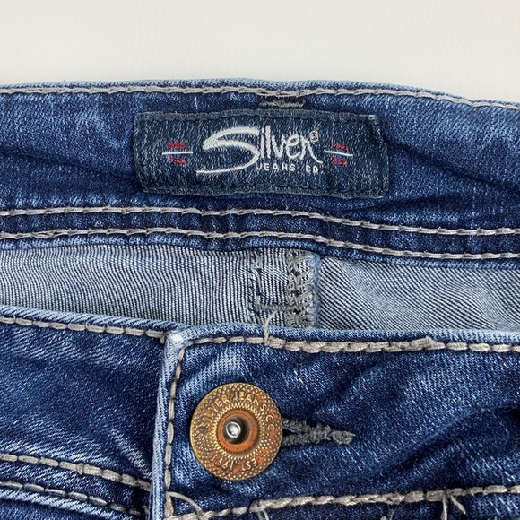 Silver Jeans Suki Mid Slim Bootcut Denim Size 32 Medium wash denim Denimotion - Picture 5 of 16